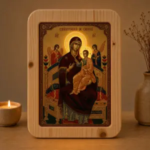 Icoana Maicii Domnului Pantanassa Luminată stil Bizantin