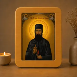 Icoana Sf. M. Mc. Efrem cel Nou Luminată stil Bizantin