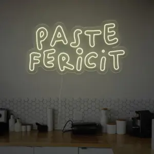Paște Fericit – Semn Luminos LED Neon cu Telecomandă