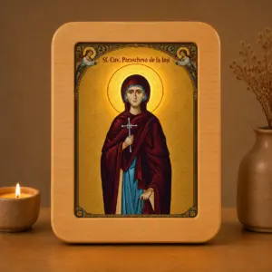 Icoana Sf. Cuv. Parascheva Luminată stil Bizantin